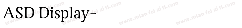 ASD Display字体转换